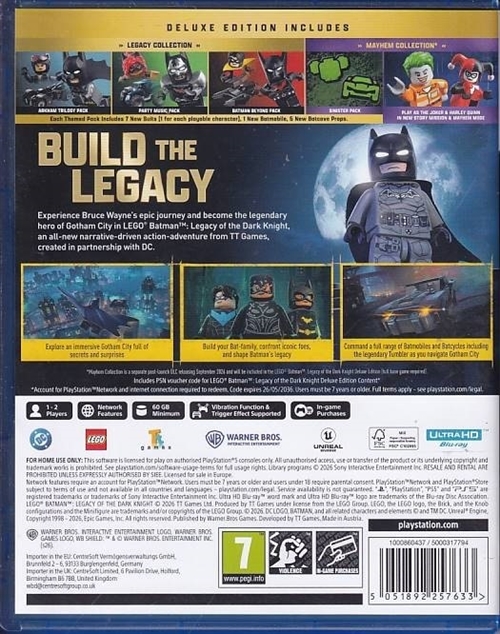 LEGO Batman Legacy of the Dark Knight - Deluxe Edition - PS5 (A Grade) (Genbrug)